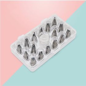 Multi-Shape Piping Tips with Coupler Set - Icing Nozzles Cake Decorating Tips - Baking Accessories - 17-PC