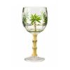 Palm Tree Plastic Wine Glasses Set of 4 (16oz), BPA Free Acrylic Wine Glass Set, Unbreakable Red Wine Glasses, White Wine Glasses - as Pic