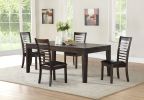 Ally - 5 Piece Dining Set - Dark Brown - as Pic