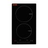 VEVOR Electric Cooktop, 2 Burners, 12'' Induction Stove Top, Built-in Magnetic Cooktop 1800W, 9 Heating Level Multifunctional Burner, LED Touch Screen