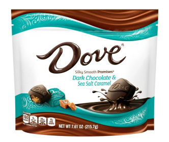 Dove Promises Sea Salt and Caramel Dark Chocolate Candy - 7.61 oz Bag - Dove