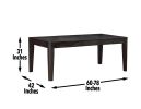 Ally - 6 Piece Dining Set - Dark Brown - as Pic