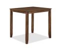 Casual 5-Piece Counter Height Dining Square Table Side Chairs Kitchen Table Dining Room Wooden Furniture Set Brown Finish - as Pic