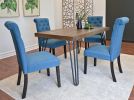 Ashford 7-Piece Dining Set, Hairpin Dining Table with 6 Chairs, 4 Color Options - as Pic