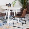 Varna 5-Piece Round Dining Set, Trestle Dining Table with 4 Stylish Chairs - as Pic