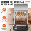 VEVOR 1200W Commercial Hot Dog Steamer 2 Tier Electric Bun Warmer w/ Slide Doors - Default