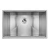 30 Inch Workstation Ledge kitchen Sink Undermount 304 Stainless Steel Single Bowl R10 Tight Radius Sink - Brushed Chrome