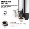 VEVOR Commercial Coffee Urn 50 Cup Stainless Steel Coffee Dispenser Fast Brew - Default