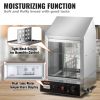 VEVOR 1200W Commercial Hot Dog Steamer 2 Tier Electric Bun Warmer w/ Slide Doors - Default