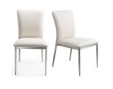 3 Pieces 36" Inch Contemporary Elegance Squared Dining Set In Soft White - as Pic