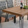 Ashford 5-Piece Dining Set, Hairpin Dining Table with 4 Chairs, 4 Color Options - as Pic