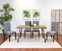 Ashford 5-Piece Dining Set, Hairpin Dining Table with 4 Chairs, 4 Color Options - as Pic