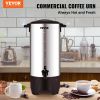 VEVOR Commercial Coffee Urn 50 Cup Stainless Steel Coffee Dispenser Fast Brew - Default